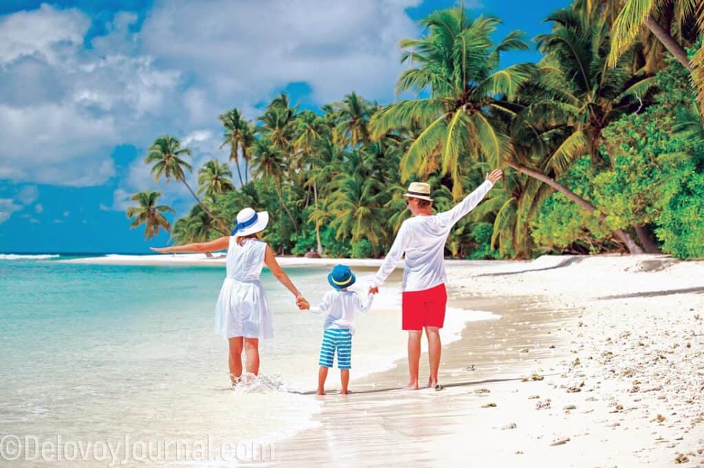 Family on the beach